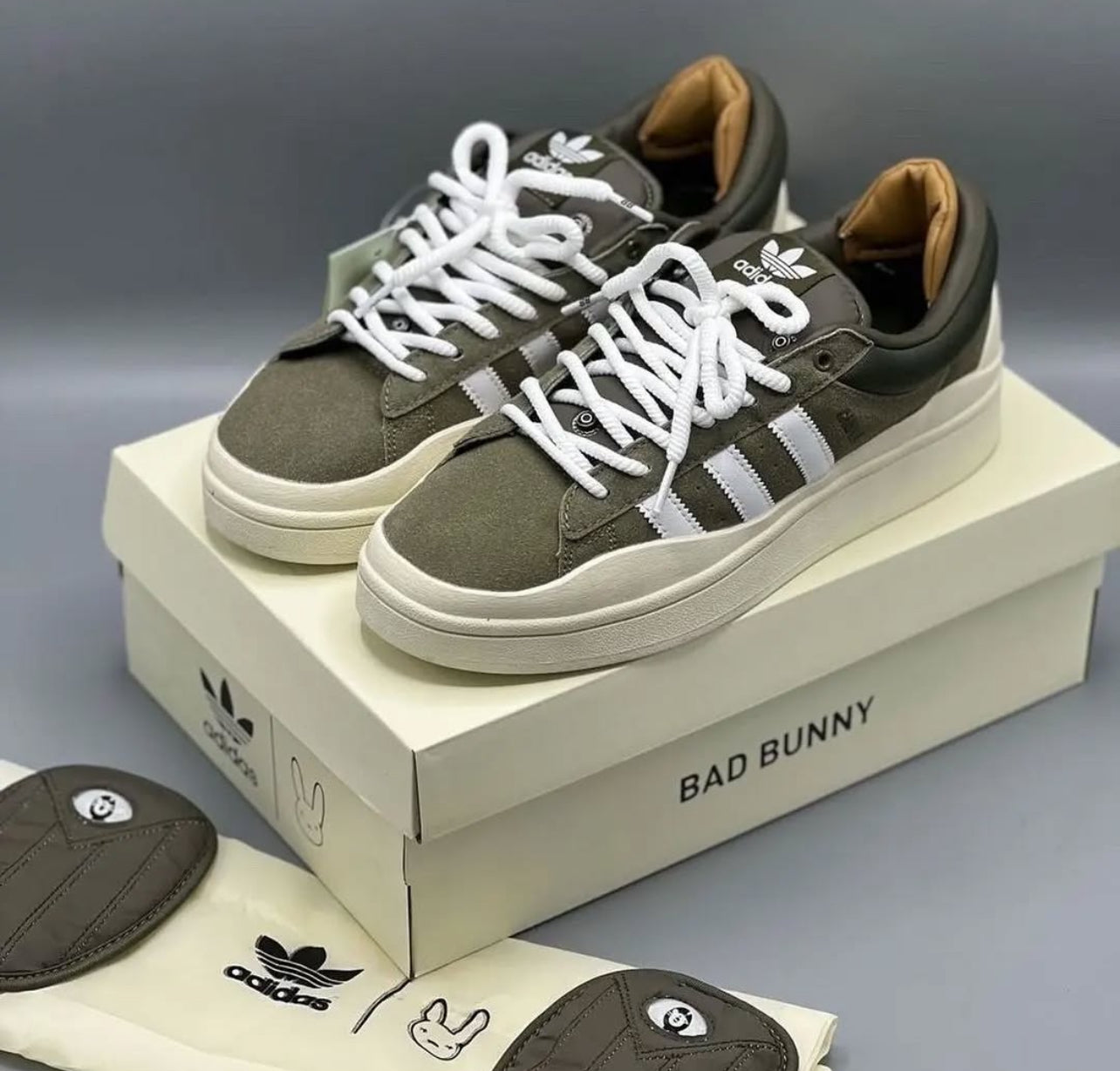 Adida campus bab bunny olive